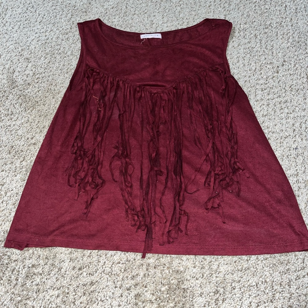Fun tank top with tassels